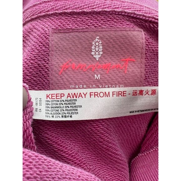 Free People Movement Pink Oversized Cozy Crew Neck Casual Athleisure Sweatshirt - Picture 14 of 16